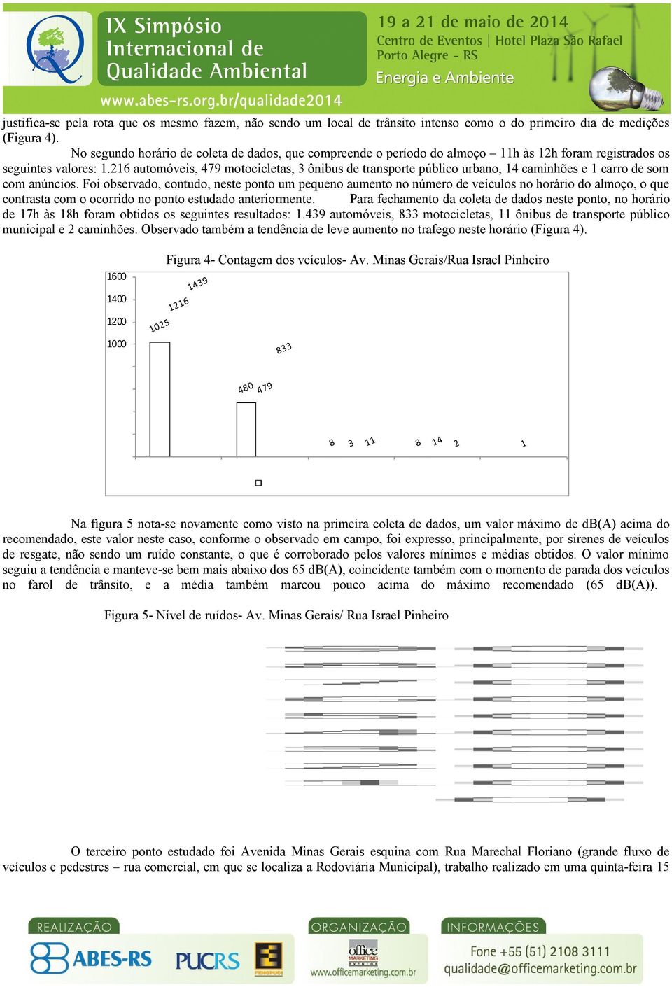 216 automóveis, 479 motocicletas, 3 ônibus de transporte público urbano, 14 caminhões e 1 carro de som com anúncios.