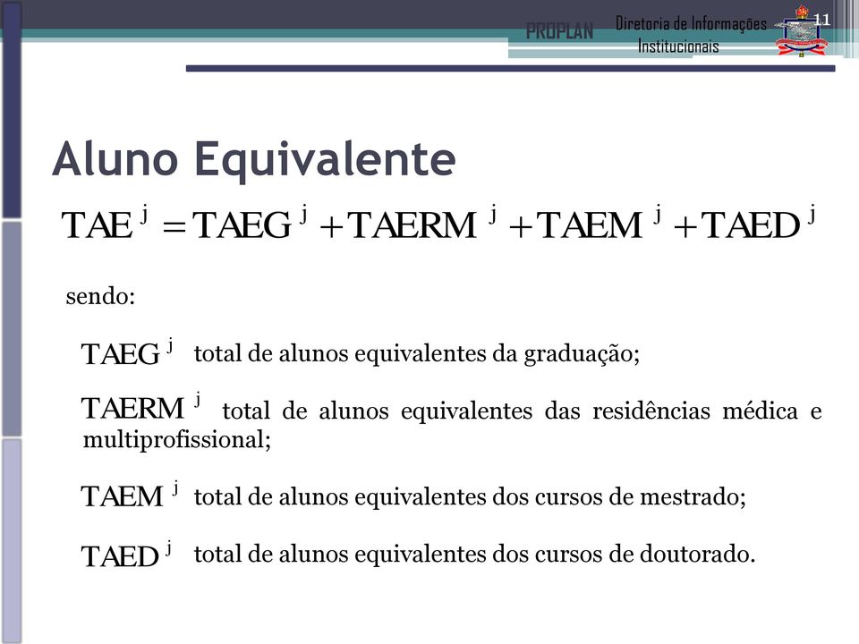 residências médica e multiprofissional; TAEM TAED j j total de alunos