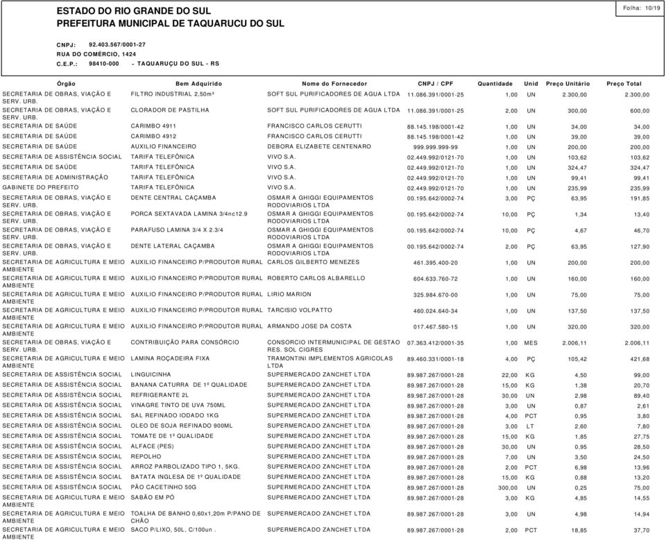 QUALIDADE REFRIGERANTE 2L VINAGRE TINTO DE UVA 750ML SAL REFINADO IODADO 1KG OLEO DE SOJA REFINADO 900ML TOMATE DE 1º QUALIDADE ALFACE (PES) REPOLHO ARROZ PARBOLIZADO TIPO 1, 5KG.