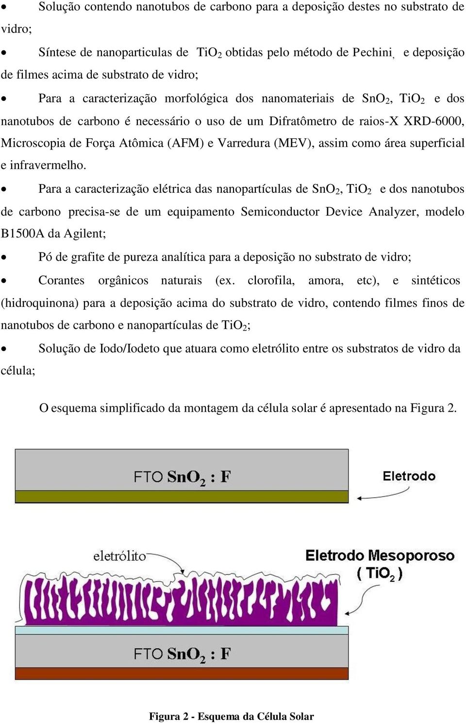 Varredura (MEV), assim como área superficial e infravermelho.