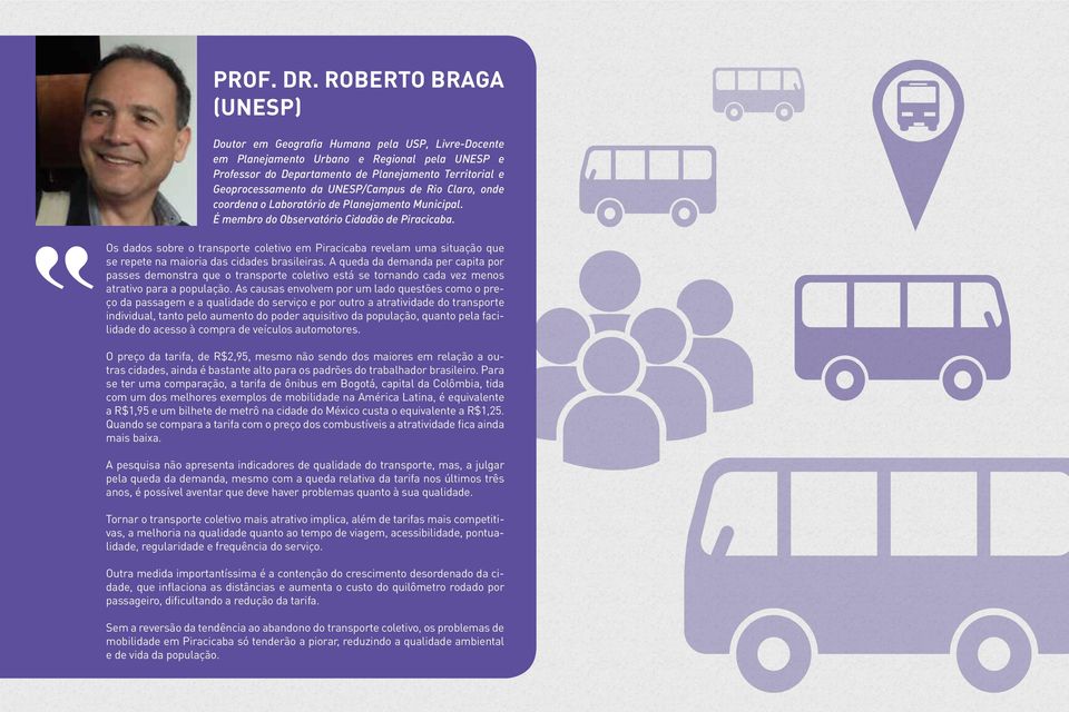 UNESP/Campus de Rio Claro, onde coordena o Laboratório de Planejamento Municipal. É membro do Observatório Cidadão de Piracicaba.