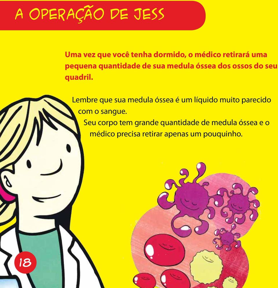 Lembre que sua medula óssea é um líquido muito parecido com o sangue.