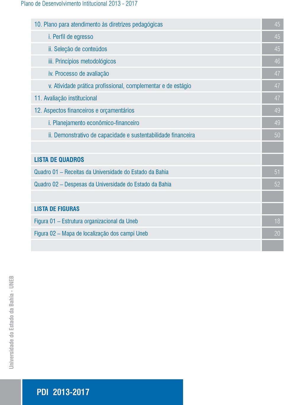 Planejamento econômico-financeiro 49 ii.