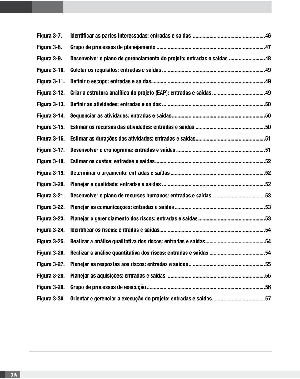 ..46 Grupo de processos de planejamento...47 Desenvolver o plano de gerenciamento : entradas e saídas...48 Coletar os requisitos: entradas e saídas...49 Definir o escopo: entradas e saídas.