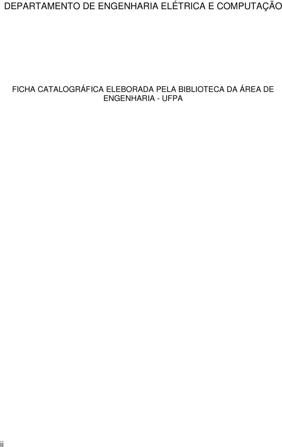 CATALOGRÁFICA ELEBORADA PELA