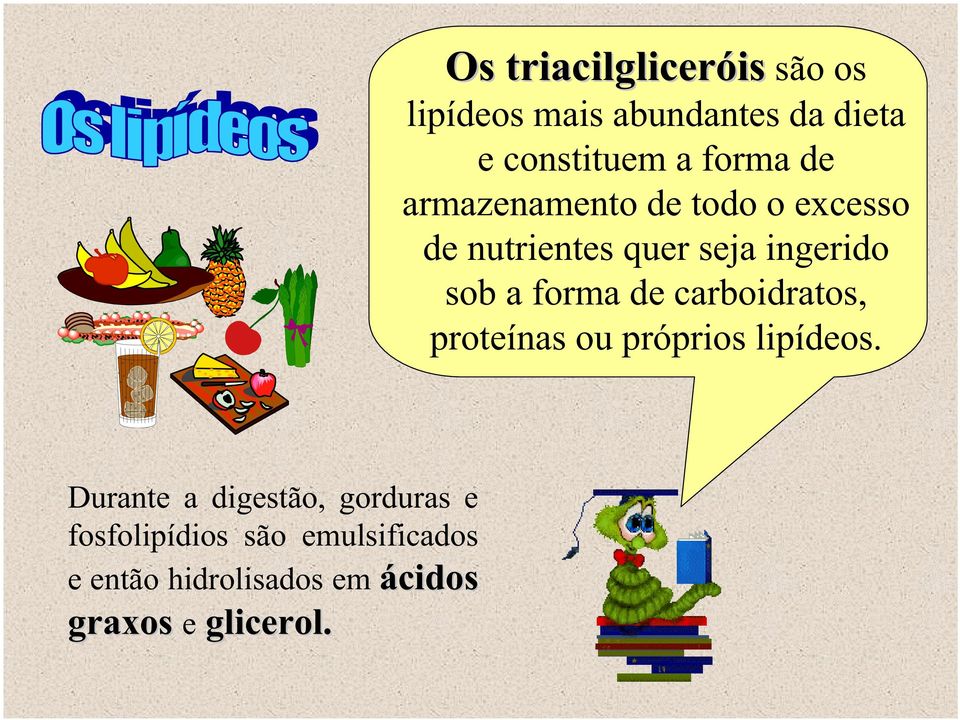 forma de carboidratos, proteínas ou próprios lipídeos.