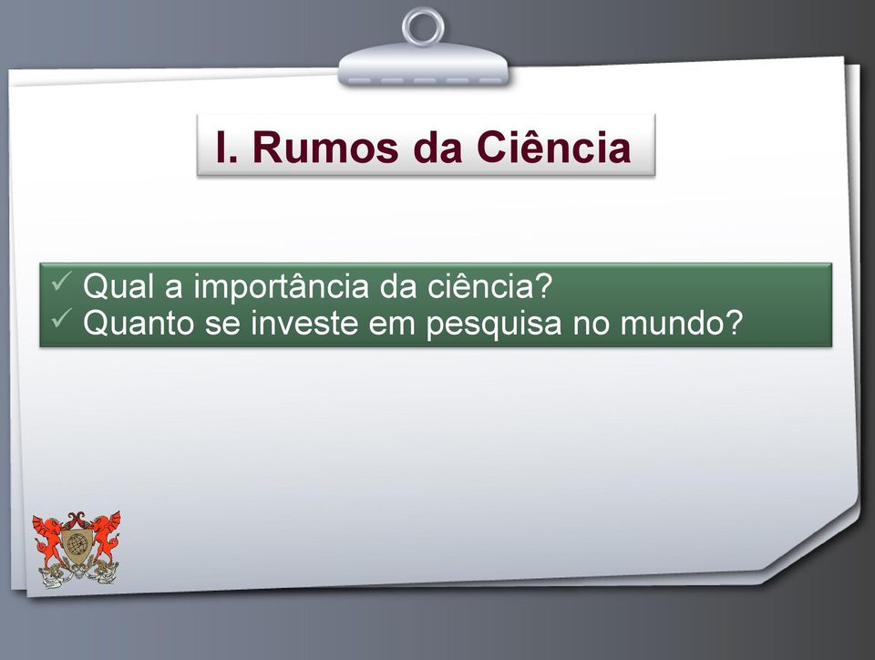 ciência?