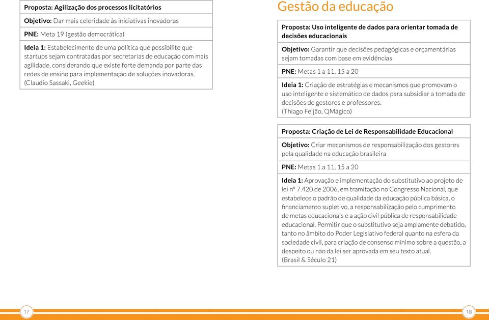 (Claudio Sassaki, Geekie) Gestão da educação Proposta: Uso inteligente de dados para orientar tomada de decisões educacionais Objetivo: Garantir que decisões pedagógicas e orçamentárias sejam tomadas