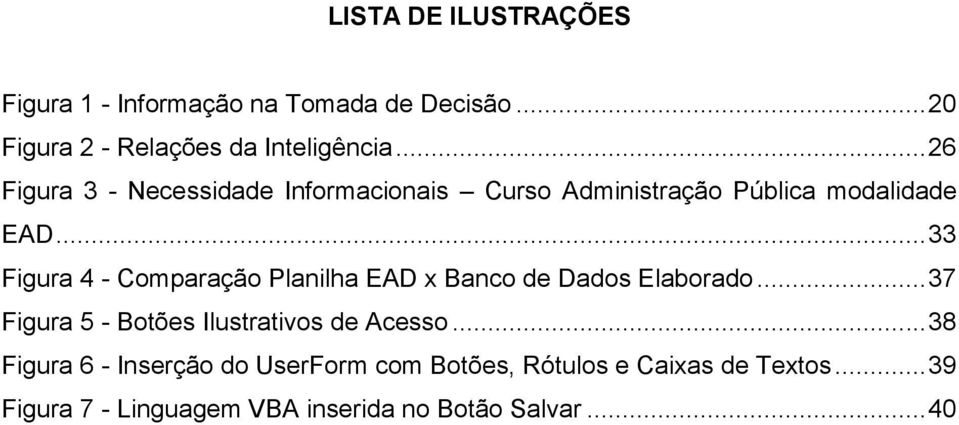 .. 33 Figura 4 - Comparação Planilha EAD x Banco de Dados Elaborado.