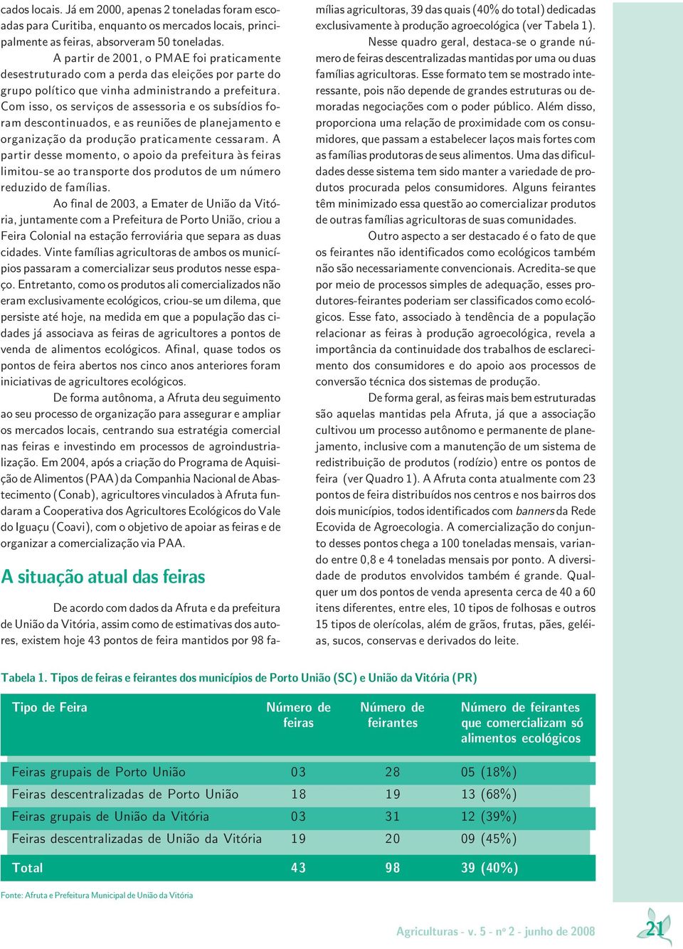 Com isso, os serviços de assessoria e os subsídios foram descontinuados, e as reuniões de planejamento e organização da produção praticamente cessaram.