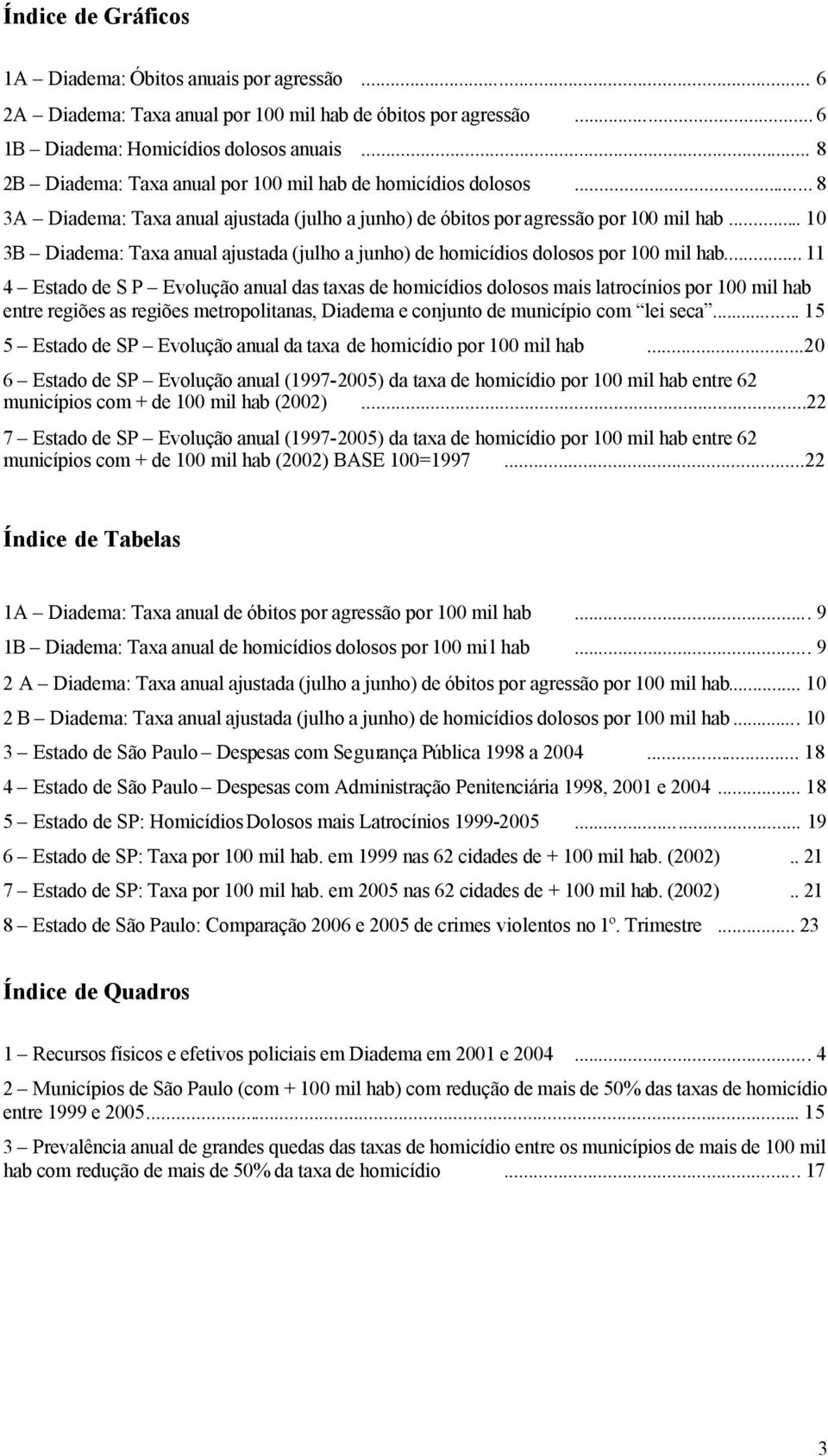 .. 10 3B Diadema: Taxa anual ajustada (julho a junho) de homicídios dolosos por 100 mil hab.