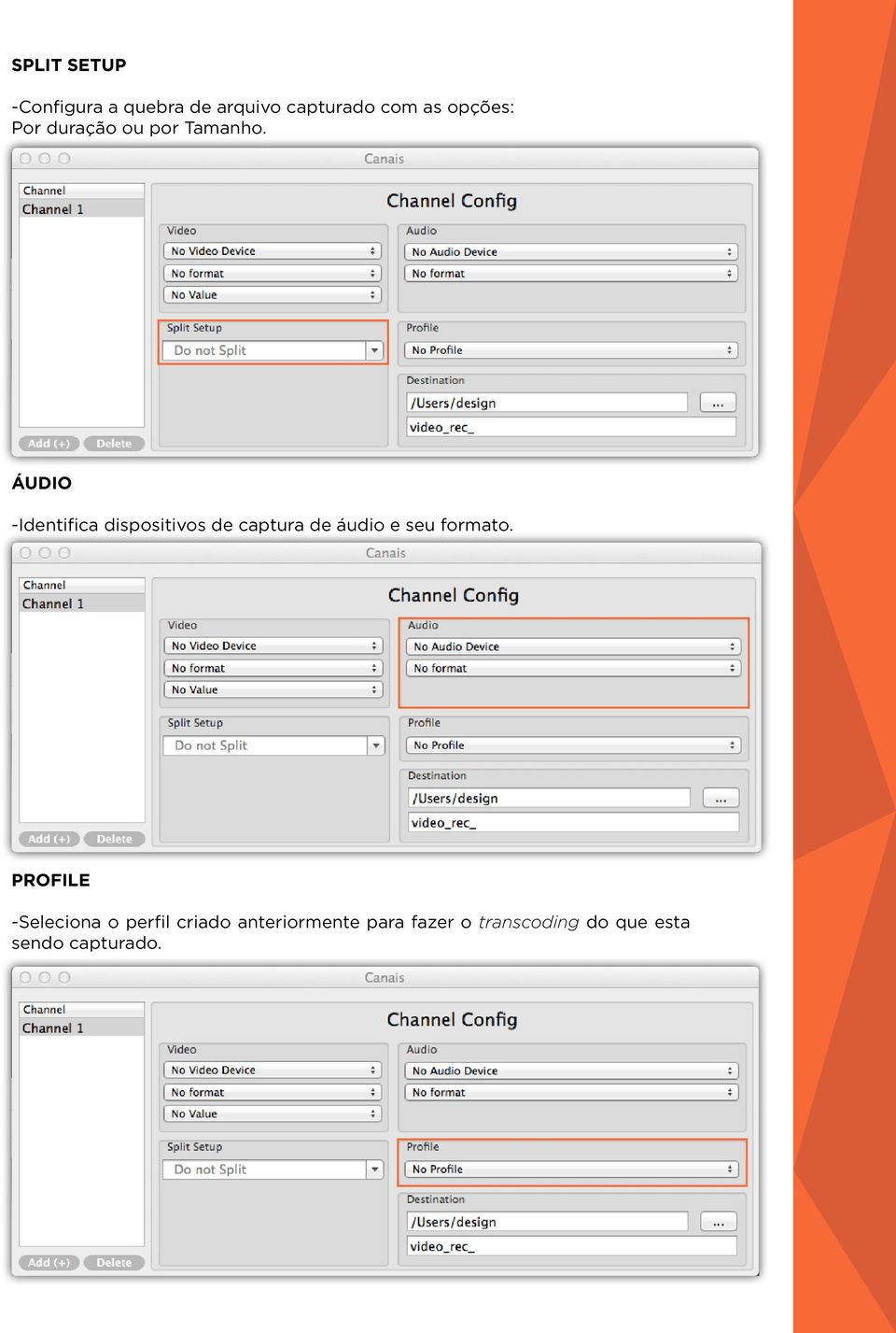 ÁUDIO -Identifica dispositivos de captura de áudio e seu formato.