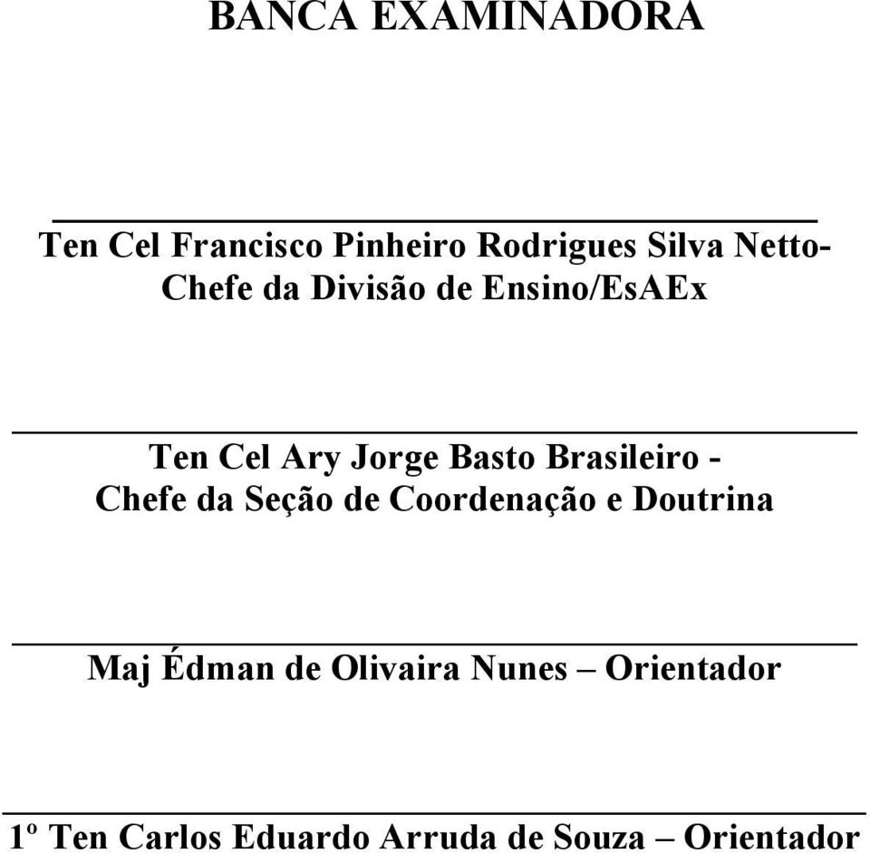 Brasileiro Chefe da Seção de Coordenação e Doutrina Maj Édman de