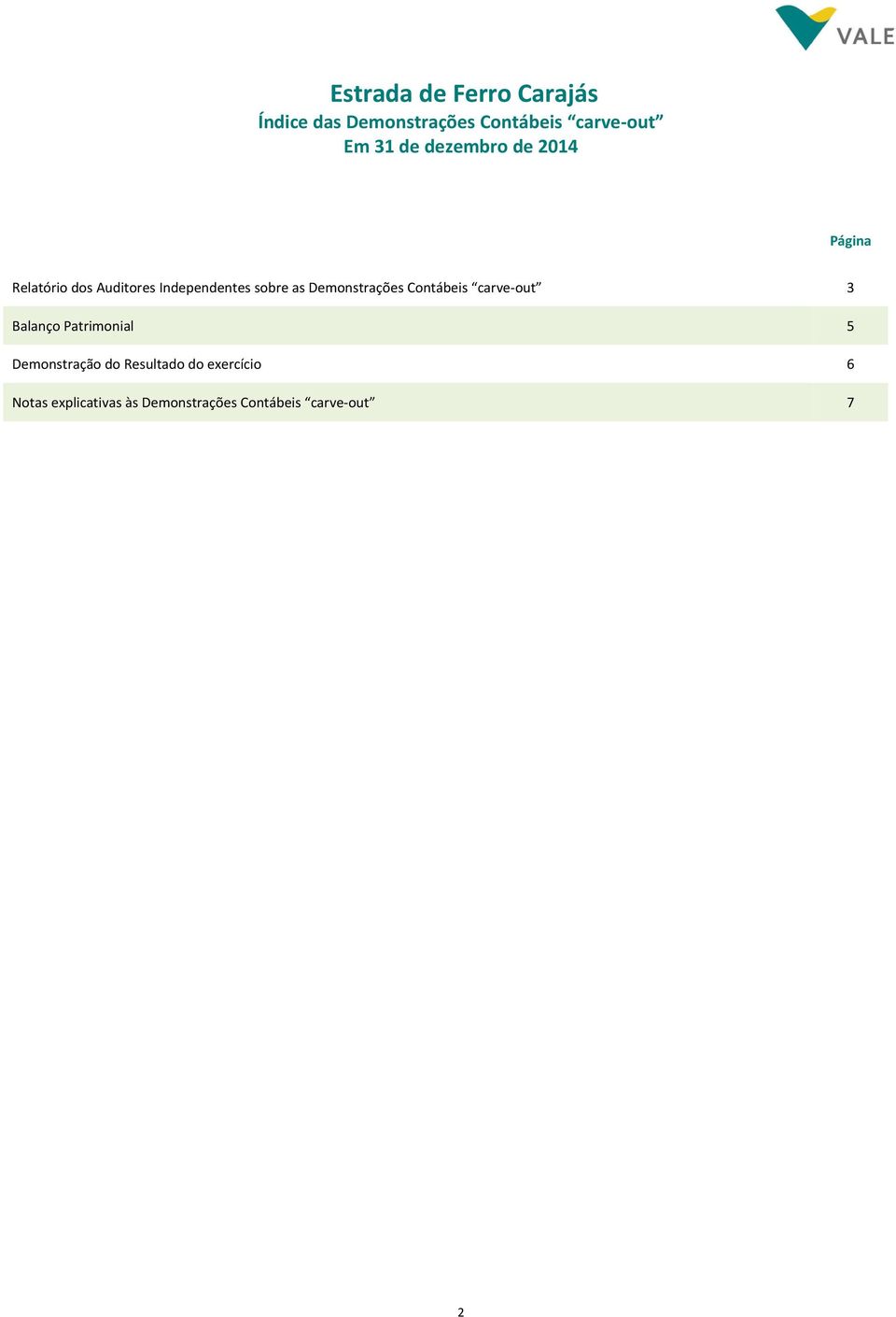 Demonstrações Contábeis carve out 3 Balanço Patrimonial 5 Demonstração do