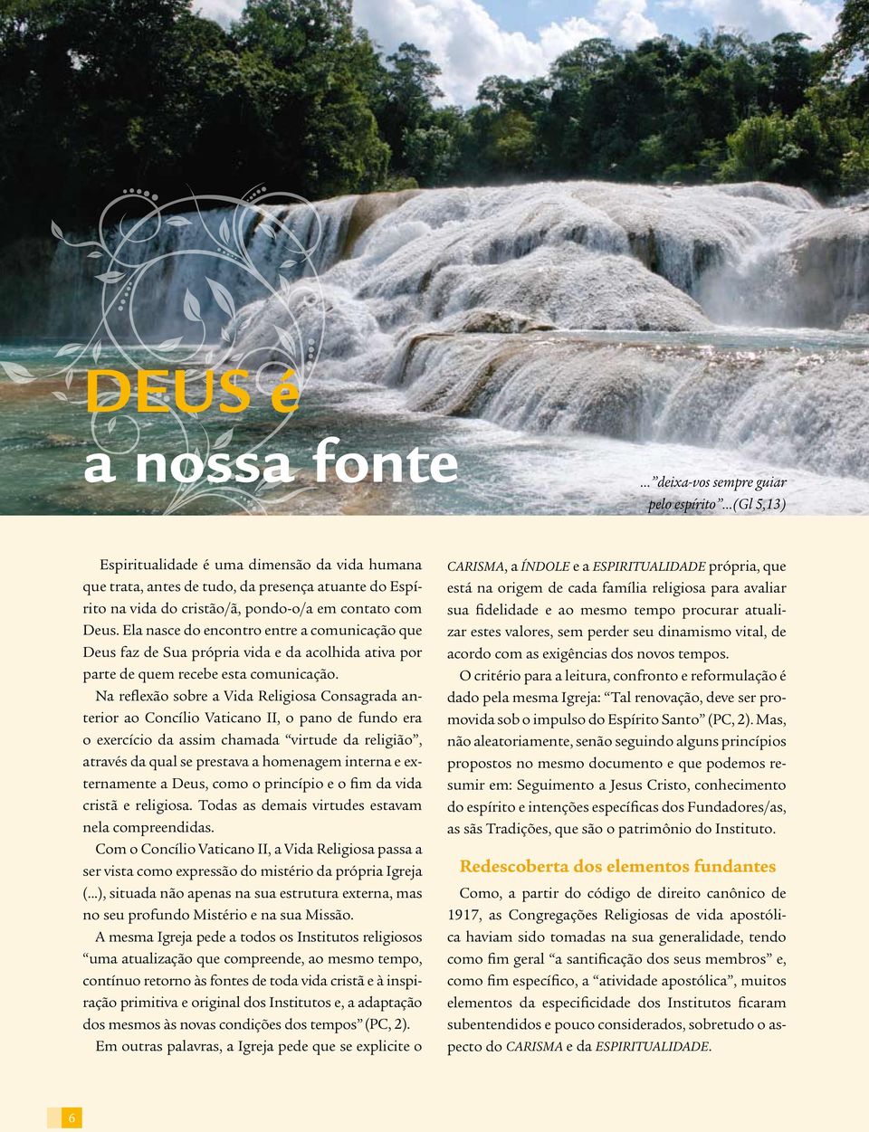 Na reflexão sobre a Vida Religiosa Consagrada anterior ao Concílio Vaticano II, o pano de fundo era o exercício da assim chamada virtude da religião, através da qual se prestava a homenagem interna e