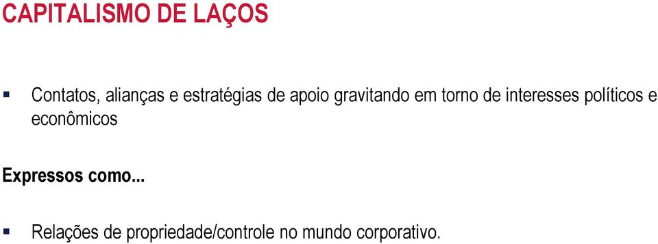 interesses políticos e econômicos Expressos