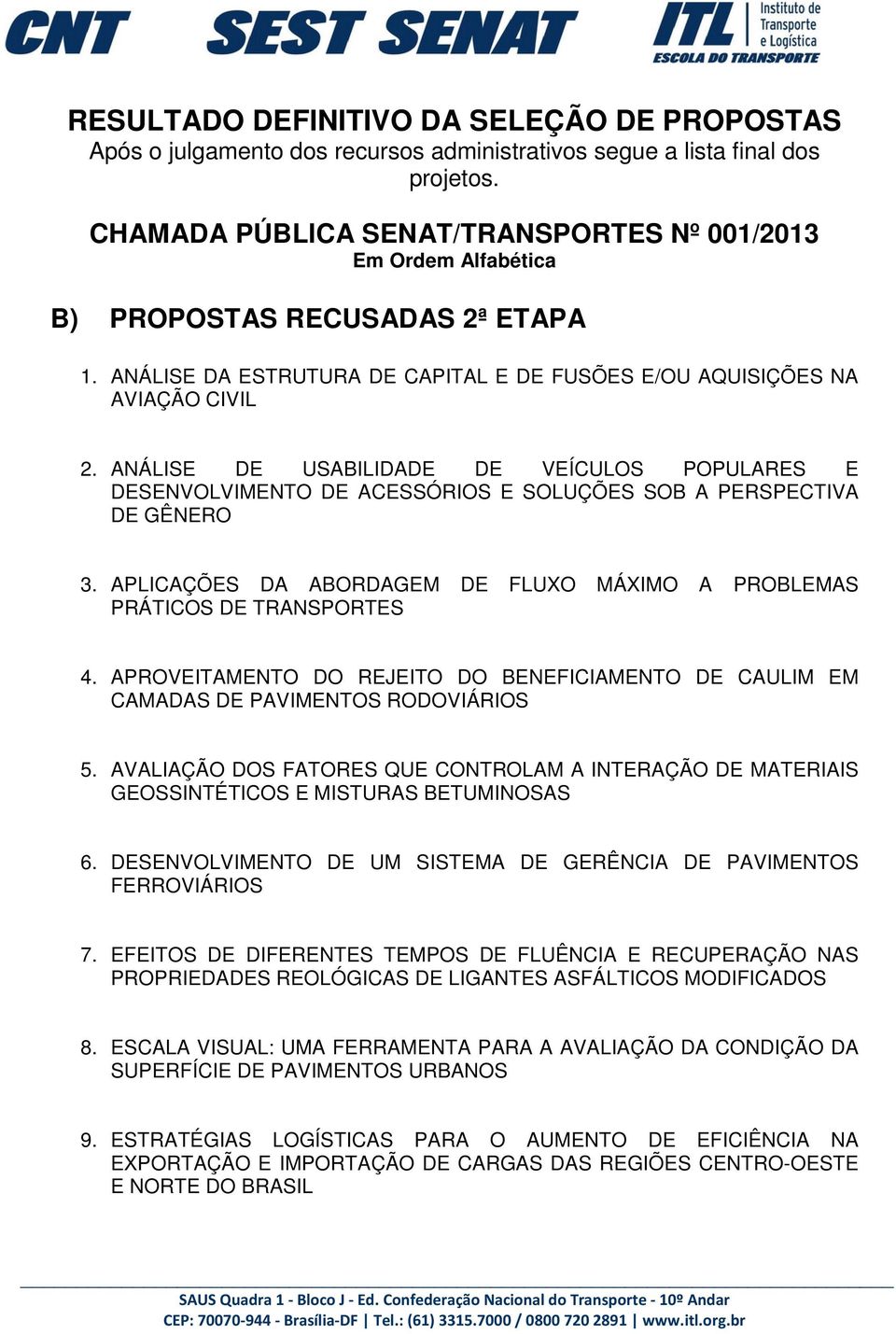 ANÁLISE DE USABILIDADE DE VEÍCULOS POPULARES E DESENVOLVIMENTO DE ACESSÓRIOS E SOLUÇÕES SOB A PERSPECTIVA DE GÊNERO 3. APLICAÇÕES DA ABORDAGEM DE FLUXO MÁXIMO A PROBLEMAS PRÁTICOS DE TRANSPORTES 4.