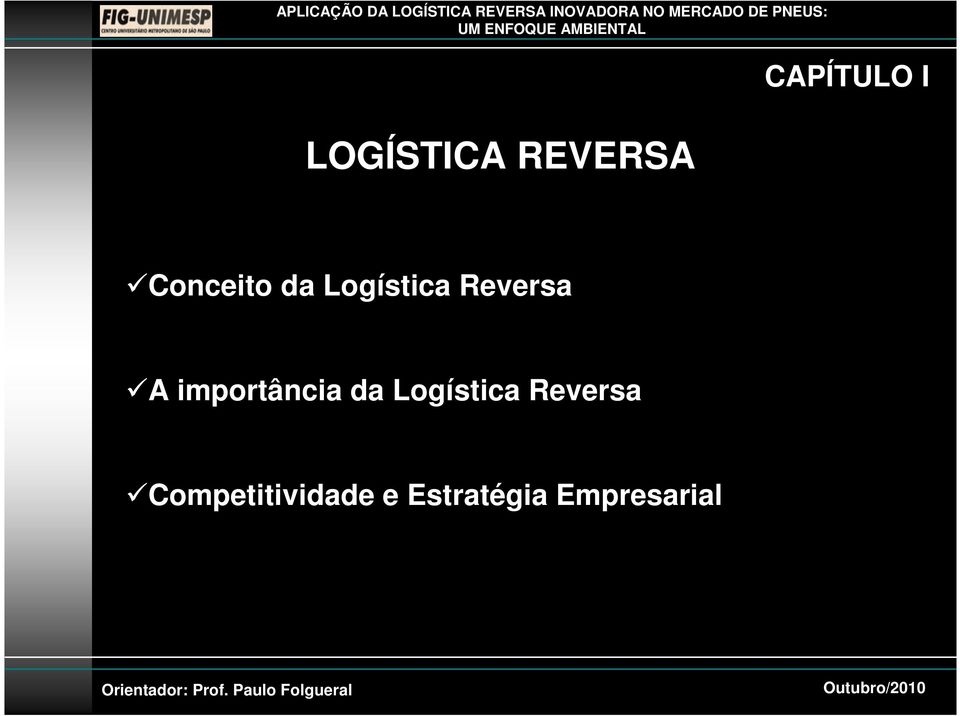 importância da Logística Reversa