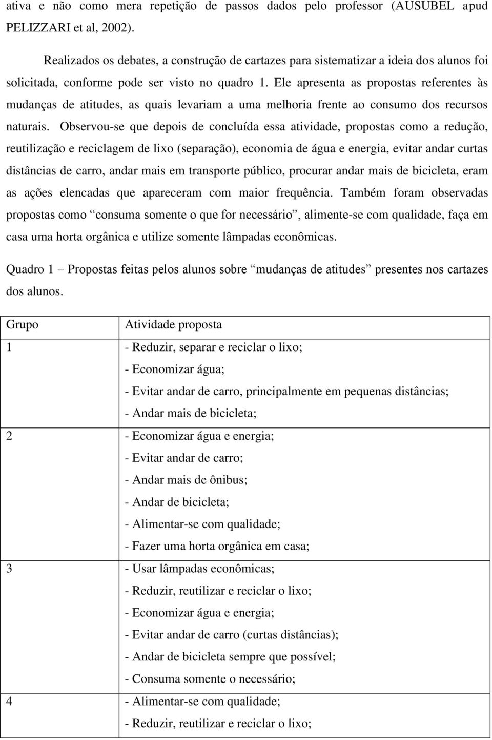 Ele apresenta as propostas referentes às mudanças de atitudes, as quais levariam a uma melhoria frente ao consumo dos recursos naturais.