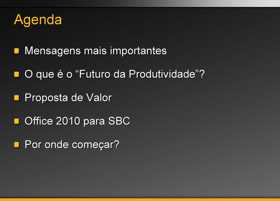 Produtividade?