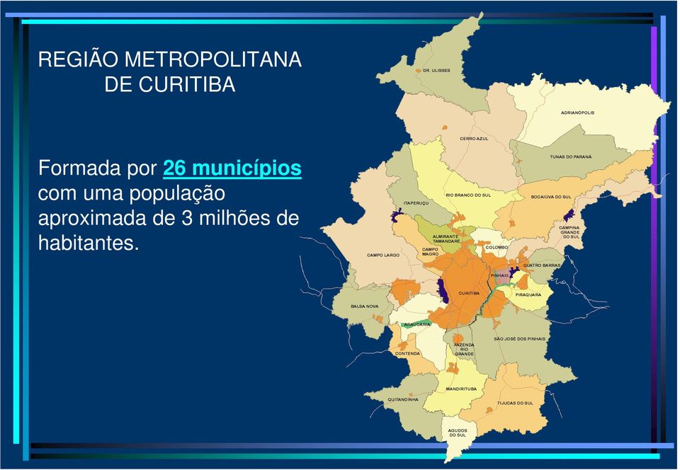municípios com uma população