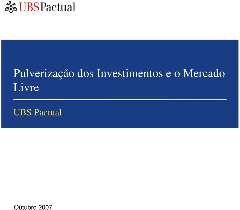 Mercado Livre UBS