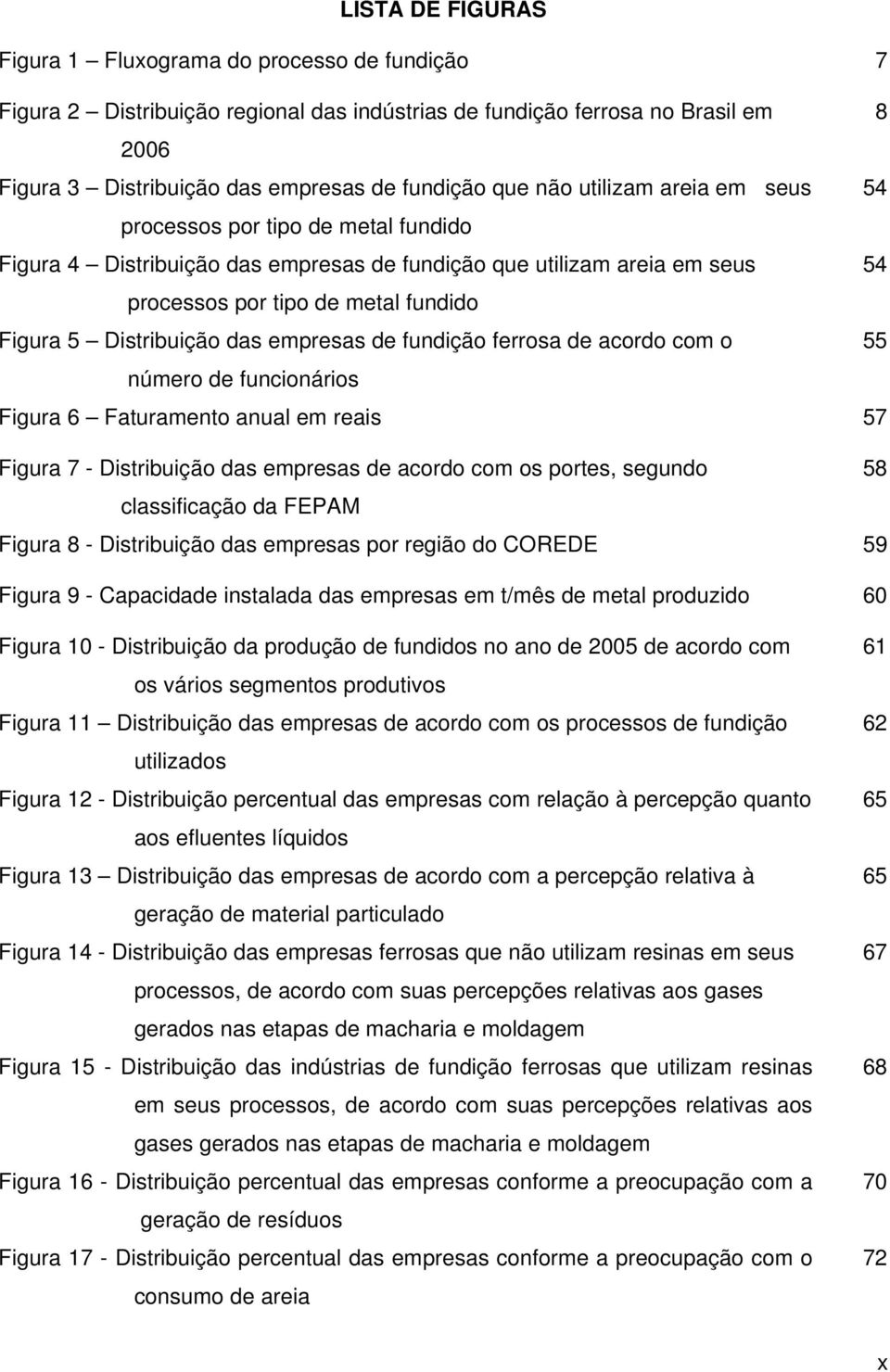 Distribuição das empresas de fundição ferrosa de acordo com o 55 número de funcionários Figura 6 Faturamento anual em reais 57 Figura 7 - Distribuição das empresas de acordo com os portes, segundo 58