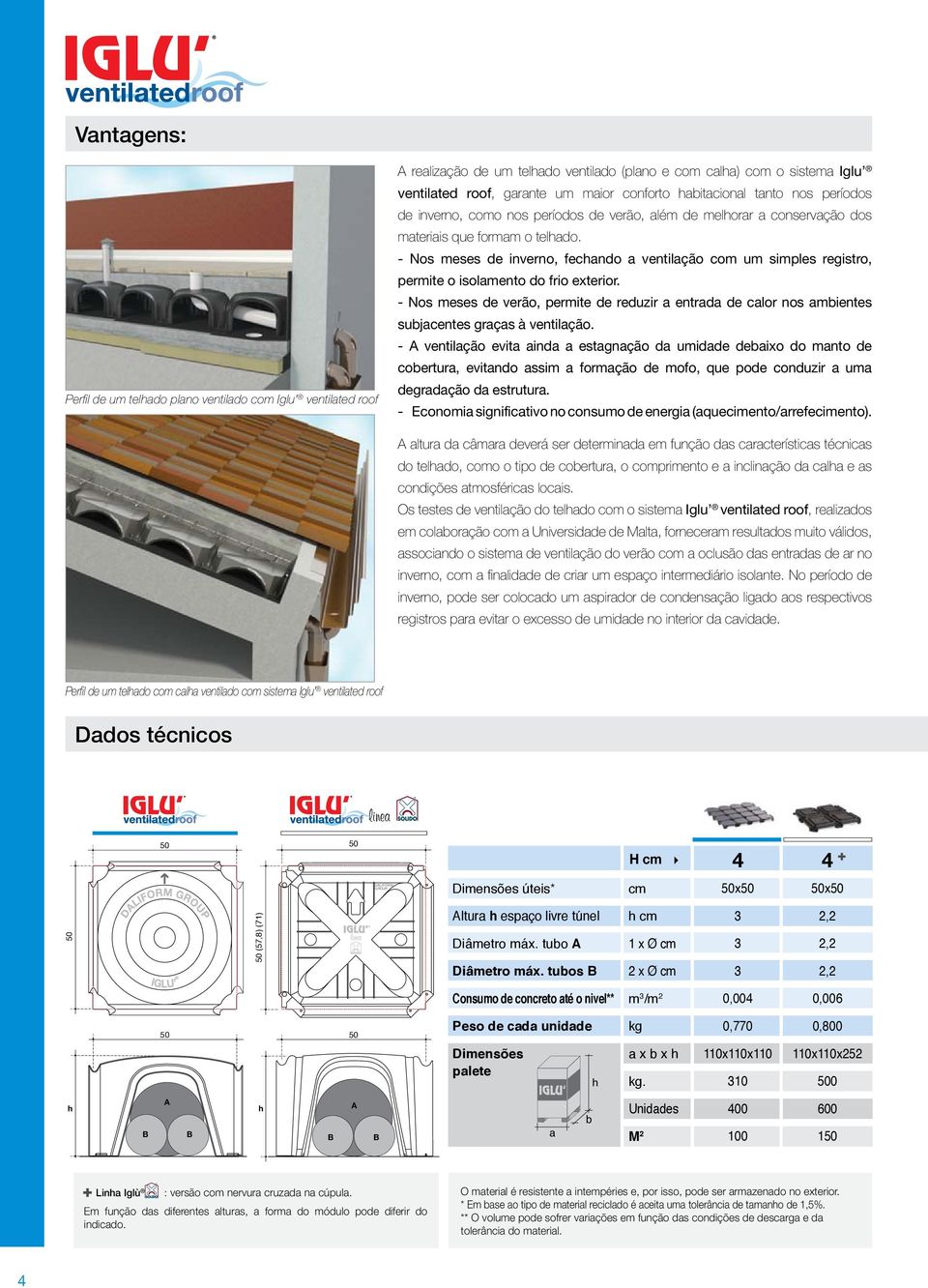 - Nos meses de inverno, fechando a ventilação com um simples registro, permite o isolamento do frio exterior.