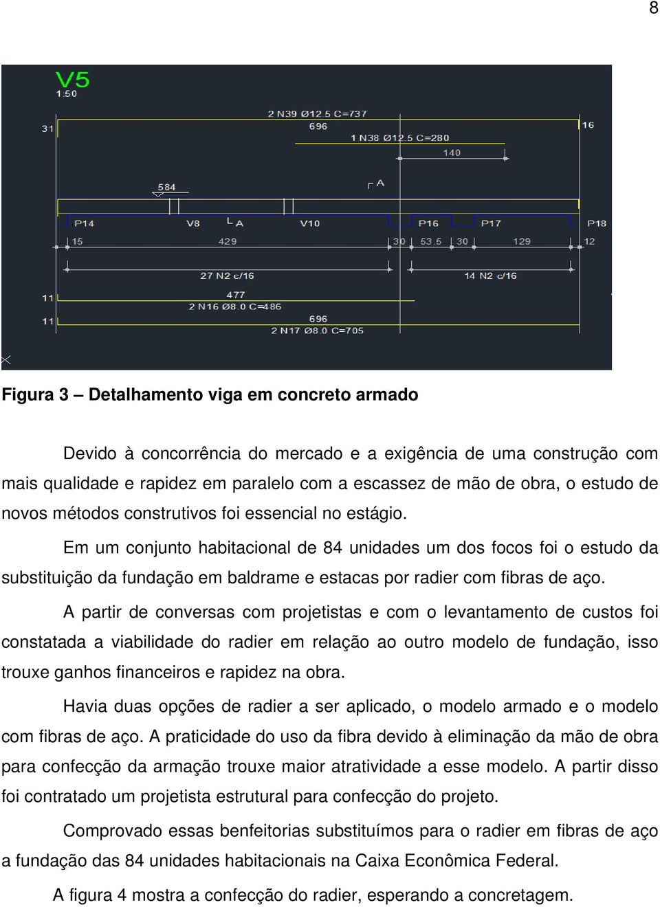 Em um conjunto habitacional de 84 unidades um dos focos foi o estudo da substituição da fundação em baldrame e estacas por radier com fibras de aço.