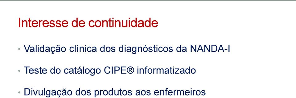 Teste do catálogo CIPE informatizado