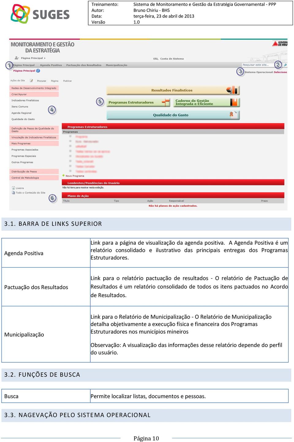 Pactuação dos Resultados Link para o relatório pactuação de resultados - O relatório de Pactuação de Resultados é um relatório consolidado de todos os itens pactuados no Acordo de Resultados.