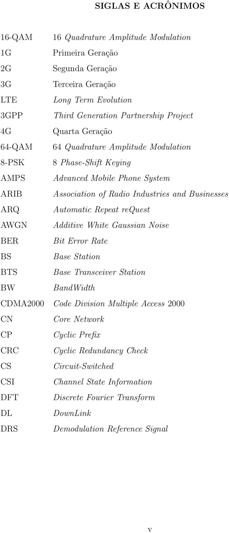 ARQ Automatic Repeat request AWGN Additive White Gaussian Noise BER Bit Error Rate BS Base Station BTS Base Traneiver Station BW BandWidth CDMA2000 Code Division Multiple Access 2000