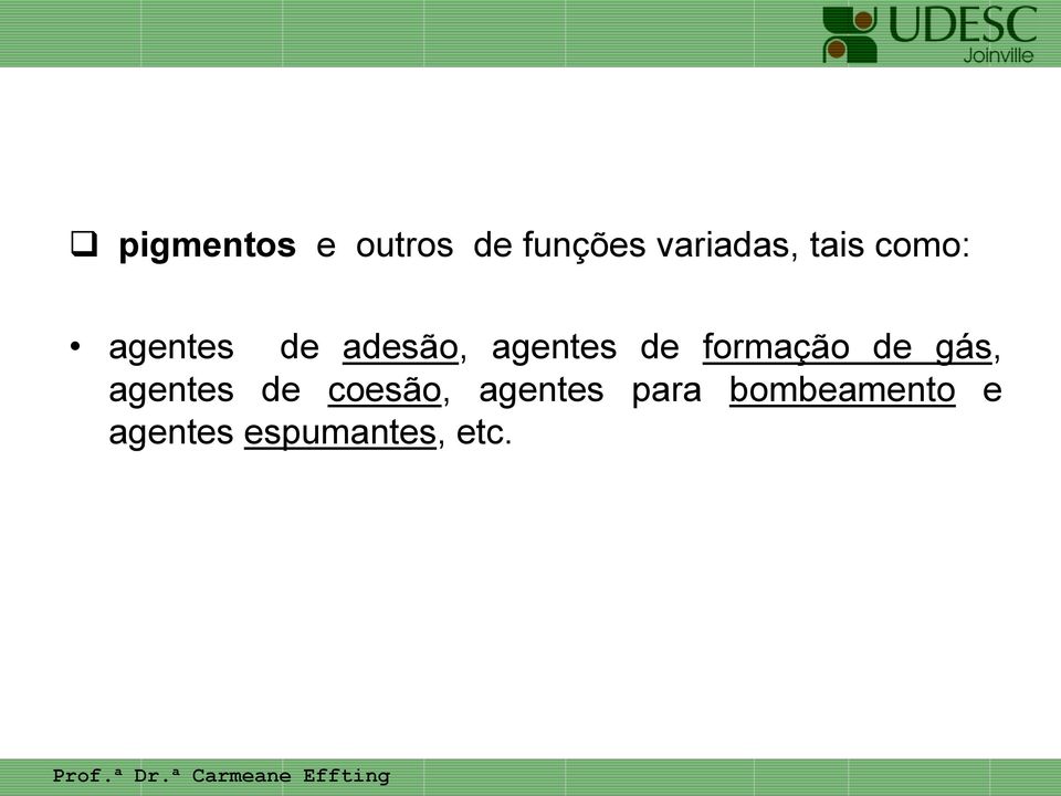 formação de gás, agentes de coesão,