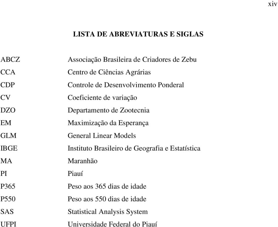 Departamento de Zootecnia Maximização da Esperança General Linear Models Instituto Brasileiro de Geografia e