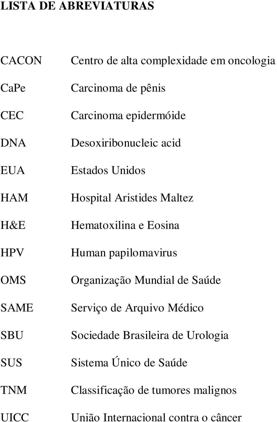Maltez Hematoxilina e Eosina Human papilomavirus Organização Mundial de Saúde Serviço de Arquivo Médico