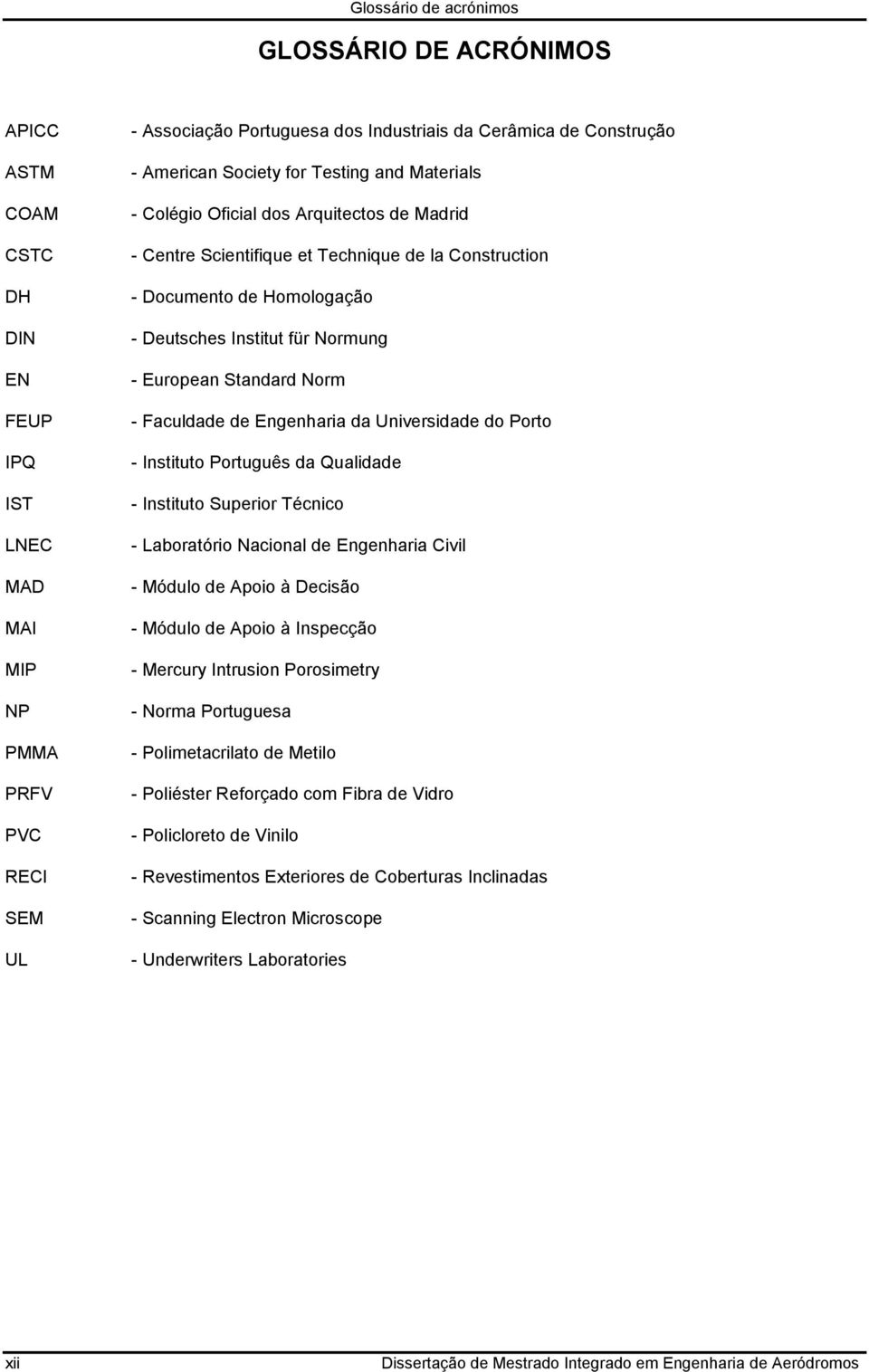 Institut für Normung - European Standard Norm - Faculdade de Engenharia da Universidade do Porto - Instituto Português da Qualidade - Instituto Superior Técnico - Laboratório Nacional de Engenharia