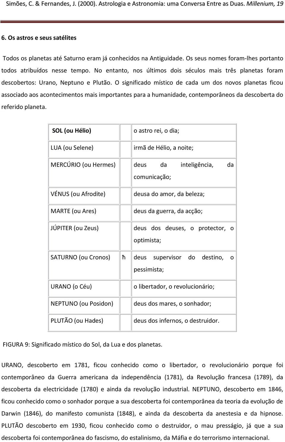 O significado místico de cada um dos novos planetas ficou associado aos acontecimentos mais importantes para a humanidade, contemporâneos da descoberta do referido planeta.