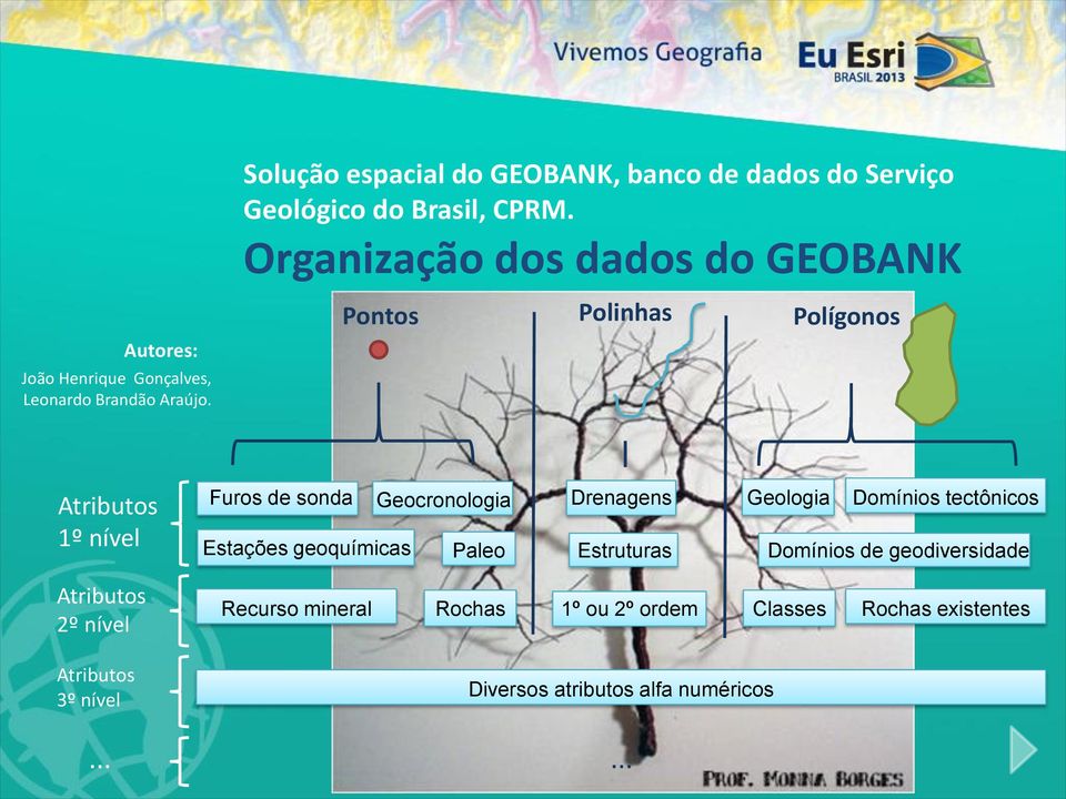 Drenagens Estruturas Geologia Domínios tectônicos Domínios de geodiversidade Atributos 2º nível