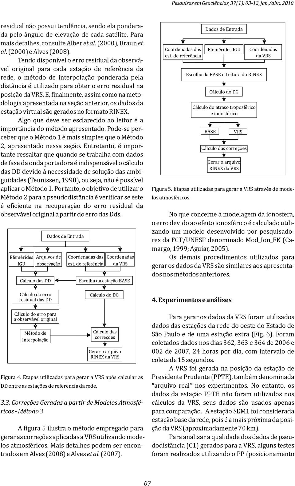 Tendo disponível o erro residual da observável original para cada estação de referência da rede, o método de interpolação ponderada pela distância é utilizado para obter o erro residual na posição da