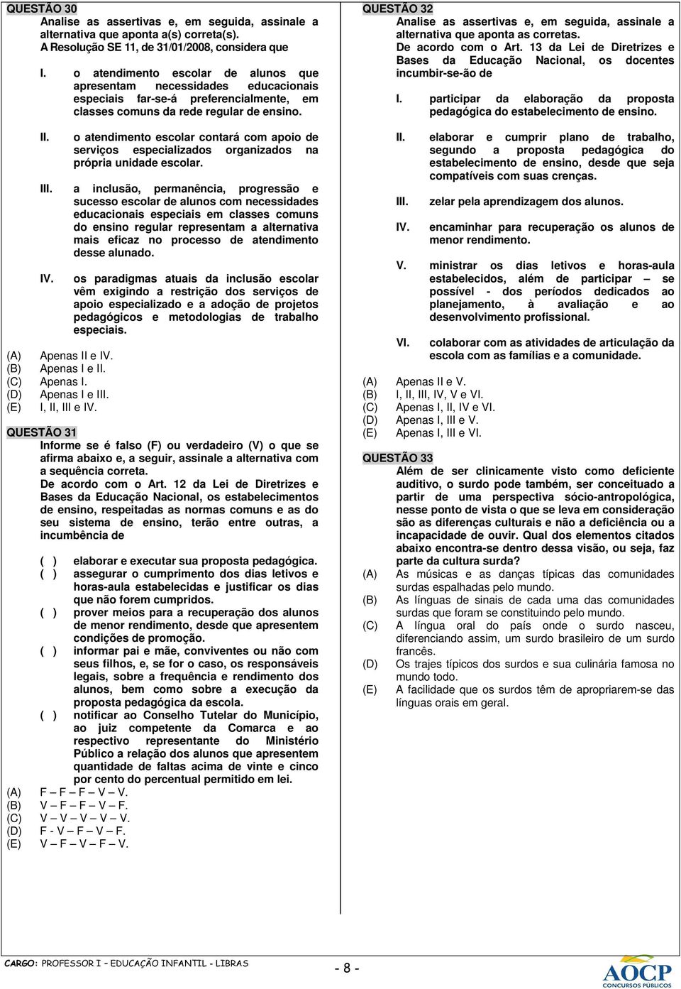 o atendimento escolar contará com apoio de serviços especializados organizados na própria unidade escolar. III.