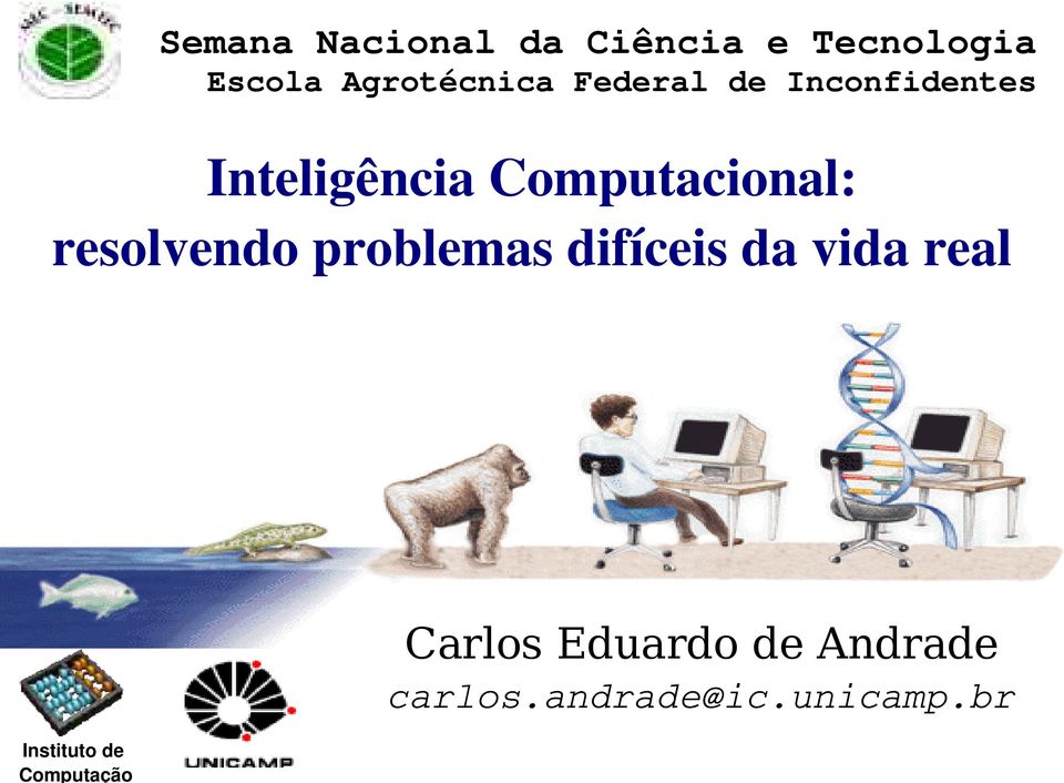 Inteligência Computacional: resolvendo problemas difíceis