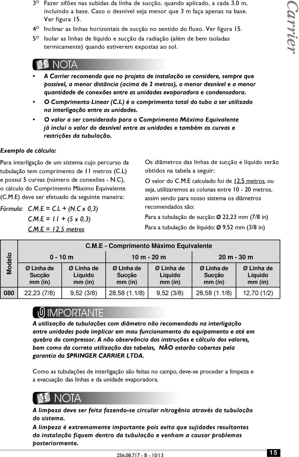 5 O Isolar as linhas de líquido e sucção da radiação (além de bem isoladas termicamente) quando estiverem expostas ao sol.