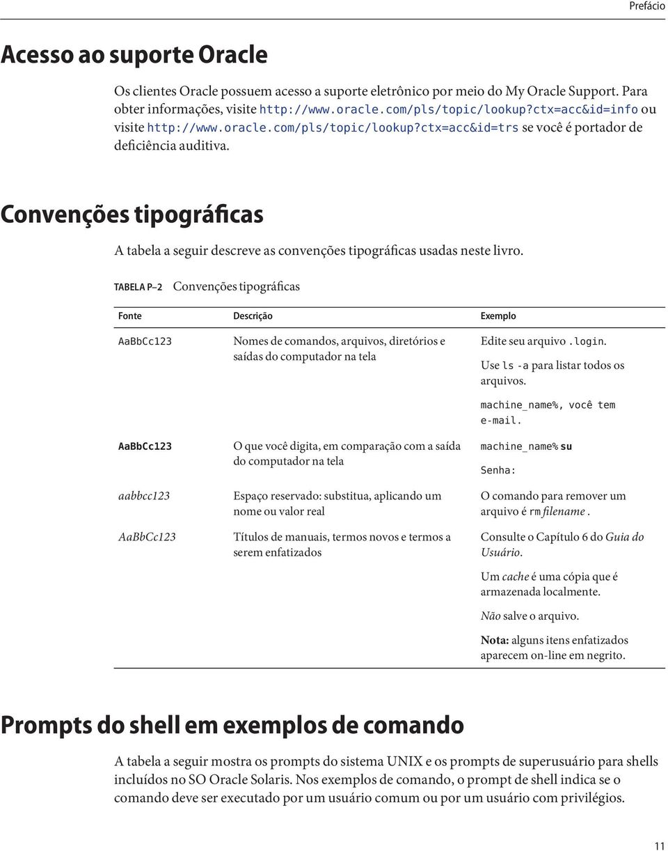 Convenções tipográficas A tabela a seguir descreve as convenções tipográficas usadas neste livro.