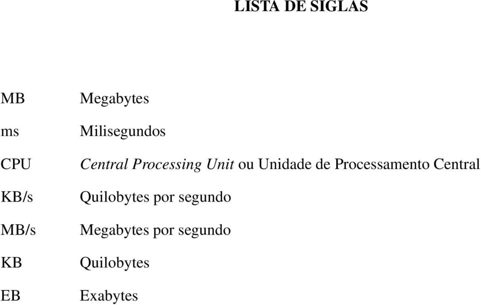 ou Unidade de Processamento Central Quilobytes