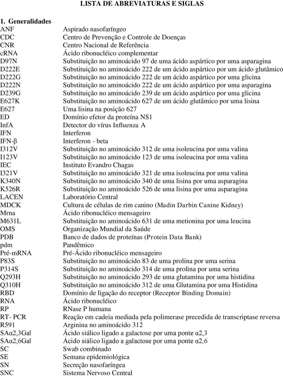 ácido aspártico por uma asparagina D222E Substituição no aminoácido 222 de um ácido aspártico por um ácido glutâmico D222G Substituição no aminoácido 222 de um ácido aspártico por uma glicina D222N