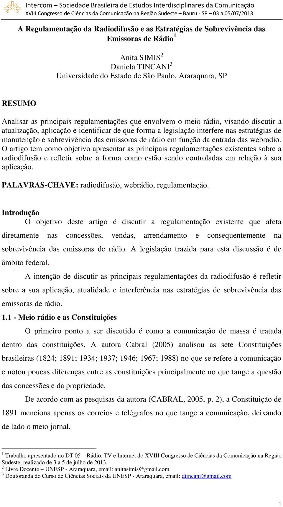 emissoras de rádio em função da entrada das webradio.