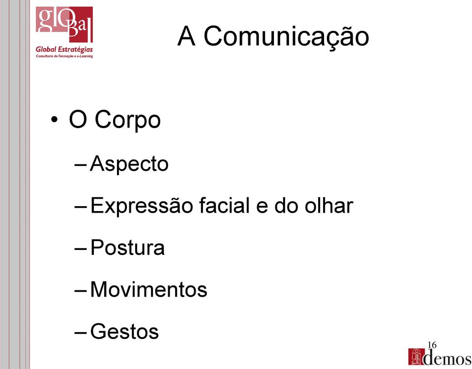 facial e do olhar