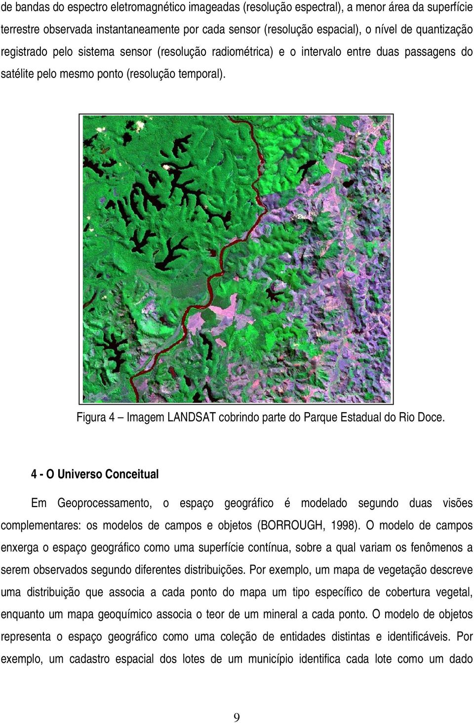 Figura 4 Imagem LANDSAT cobrindo parte do Parque Estadual do Rio Doce.