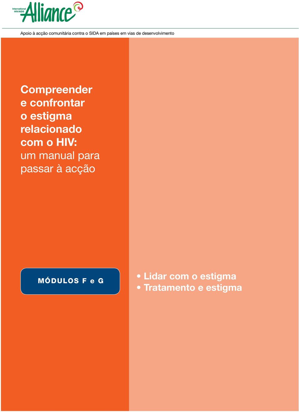 estigma relacionado com o HIV: um manual para passar à