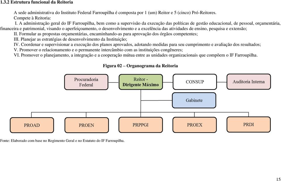 desenvolvimento e a excelência das atividades de ensino, pesquisa e extensão; II. Formular as propostas orçamentárias, encaminhando-as para aprovação dos órgãos competentes; III.